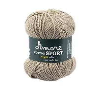 10 Ovillos de Algodón, Hilo para tejer a crochet (Sabbia), 50g x 125 mt, Para Ganchillo y Agujas de Tejer, Para Tejer DIY, Hilos de Ganchillo y Agujas, Made in Italy, BORGO DE’ PAZZI FIRENZE