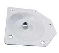 10 Pack 12 Degree Angled Table Leg Brackets - Metal Support Plates with 9.6mm Teeth for Desk, Chair, Cabinet (No Hardware Included)(White)