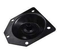 10 Pack 12 Degree Angled Table Leg Brackets - Metal Support Plates with 9.6mm Teeth for Desk, Chair, Cabinet (No Hardware Included)(Black)