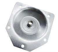 10 Pack 12 Degree Angled Table Leg Brackets - Metal Support Plates with 9.6mm Teeth for Desk, Chair, Cabinet (No Hardware Included)(Silver)