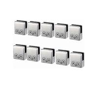10 Pack 304 Stainless Steel Glass Clamps Suitable for 6-10mm Window Glass Adjustable Flat Glass Bracket Staircase Balustrade Polished Handrail - Hz