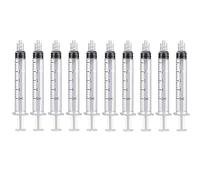 10 Pack 5 ml Luer Lock jeringa, Plástico 5 ml Rociar con Luer Lock Tip Sin Aguja para Laboratorio Científico