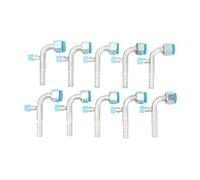 10 Pack Car AC Hose Connector 90 Degree Aluminum Conditioning Joints AC Pipe Fittings for Cars Trucks Engineering Vehicles Auto AC Modification with 105mm and 115mm Sizes (13mm/0.51in