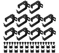 10 Pack Ganchos Anillas en D para Organizar Cables, Soportes de Gestión de Cables con Tornillos y Tuercas para Rack de Servidor Vertical de 1U, Organizador de Cables para Racks, Gabinetes