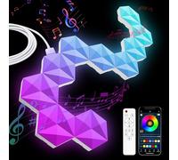 10 Pack Hexagon LED Wandleuchte Gaming Wandleuchte 9.2cm Hexagon Led Panel, RGB Smart LED Hexágono, Gaming Wand Licht Musik Sync, Wandbeleuchtung für Gamer Room