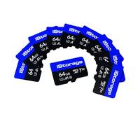 10 Pack iStorage microSD Card 64GB | Encrypt Data stored on iStorage microSD Cards Using datAshur SD USB Flash Drive | Compatible with datAshur SD Drives Only