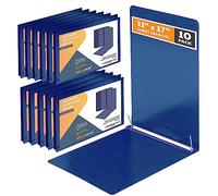 10 Pack of 11”x17” Landscape Pressboard Presentation Binder Folder, Blue Fiberboard Report Cover with 3" Capacity Metal Prong Paper Fastener to Neatly Bind Reports, Proposals, and Other Documents