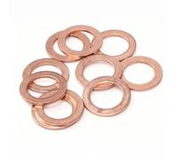 10-Pack Pure Copper Flat Washers 2.5mm Thick, Sealing Shims for Marine Engine and Plumbing, Metric Metal Spacers (10 * 18MM)