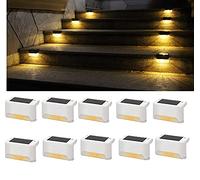 10 Pack Solar Railing LED Lights, Solar Lights Outdoor, Solar Step Light Waterproof Solar Step Light Used for Stairs, Fence, Deck, Garden, Patio Yard, Porch and Step (White)