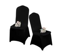 10 Packs Black Chair Covers Dining Chair Slipcovers Spandex Chair Covers for Living Room - Universal Dining Chair Covers Protector for Wedding, Banque