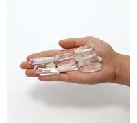 10 Packs of Brazilian Tumbled Polished Natural Clear Quartz Crystals Points, Crystals and Healing Stones Quartz Bulk for Wicca, Reiki, Healing Energy, Chakra Stones, Witchcraft Supplies