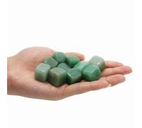 10 Packs of Square Tumbled Polished Natural Green Aventurine Crystal, Crystals and Healing Stones Quartz Bulk for Wicca, Reiki, Healing Energy, Chakra Stones, Witchcraft Supplies