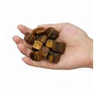 10 Packs of Square Tumbled Polished Natural Tigers Eye Crystal, Crystals and Healing Stones Quartz Bulk for Wicca, Reiki, Healing Energy, Chakra Stones, Witchcraft Supplies