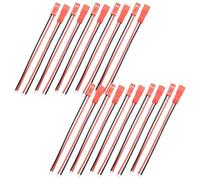 10 Pairs 2 Pin JST Socket Connector M to F 110mm Cable Wire Red Black