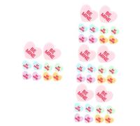 10 Pairs Small Love Earring Womens Dangle Multi Color Earrings for Women Heart Ear Jewelry Heart-Shaped Acrylic Miss South