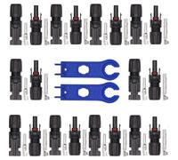 10 Pairs Solar Plug Male Female Connector Photovoltaic Connector IP67 with 1 x Wrench - DD01