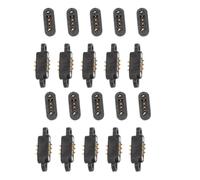 10 Pairs Spring Loaded Magnetic Pogo Pin Connector 3 Positions Magnets Pitch 2.3MM Through Holes Ma