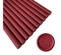 10 palillos de cera de sellado rojo vino para sello de cera, palillos de sellado AMTOL para pistola de pegamento, ideal para invitaciones de boda, sobres de tarjetas, envoltura de regalo