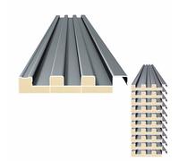 10 Paneles Corrugados para Techos de Aleación de Aluminio, Paneles Aislantes de Techo de Alta Resistencia, Capacidad de Carga 300 kg, para Gazebo, Pérgola, Casa, Dormitorio(L2m/6.6ft)