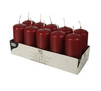 10 PAPSTAR Stumpenkerzen bordeaux NUEVO