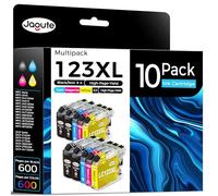 10 Paquete LC123XL Cartuchos de Tinta Compatibles con Brother LC123 LC-123 Multipack para Brother MFC-J4410DW DCP-J132W DCP-J152W MFC-J6520DW MFC-J6720DW MFC-4510DW DCP-J4110DW J4710DW (4BK/2C/2M/2Y)
