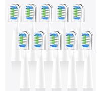 10 paquetes de cepillos de repuesto compatibles con Bitvae D2 cepillo de dientes eléctrico de repuesto, cabezales de repuesto cabezales de repuesto compatibles con Bitvae Daily D2 (blanco)