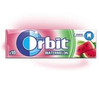 10 paquetes de gomas de mascar originales WRIGLEY'S Orbit/Extra Fresh Stock (Orbit - Sandía, 20 unidades) Ayuda a mantener los dientes limpios y la boca fresca