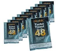 10 Paquetes de levadura Alcotec 48 Pure Turbo Super con 20% de Alcohol