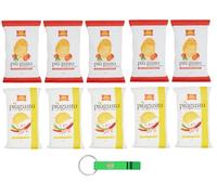 10 paquetes de prueba San Carlo Più Gusto Patatine, pimiento + tomates cherry, patatas fritas, bolsa de 150 g + llavero Beni Culinari gratis