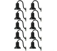 10 para soportes de Calle Escala OO HO para Modelismo, Farolas LED Verdes con Resistencias 12V/16V, Detalles Realistas para Maquetas de Trenes y Ciudades en Miniatura(Black)
