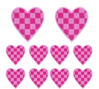 10 parches bordados de la serie rosa intenso, DIY, con dibujos de gato, leopardo, amor, llama, parches for planchar for ropa, coser y aplicar.(PE9780CT)