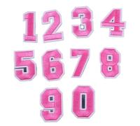 10 parches bordados for planchar, accesorios de ropa con números del 0 al 9, for sombreros, mochilas, camisetas y pegatinas for coser Para Coser Para Ropa, Sombrero, Jeans(COLOR6)