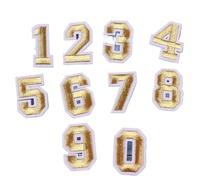 10 parches bordados for planchar, accesorios de ropa con números del 0 al 9, for sombreros, mochilas, camisetas y pegatinas for coser Para Coser Para Ropa, Sombrero, Jeans(COLOR1)
