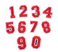 10 parches bordados for planchar, accesorios de ropa con números del 0 al 9, for sombreros, mochilas, camisetas y pegatinas for coser Para Coser Para Ropa, Sombrero, Jeans(COLOR8)