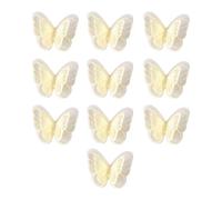 10 parches de mariposa de doble capa para coser vestidos de novia, apliques bordados para costura, manualidades, ropa, accesorios para el cabello, costura, parches decorativos de mariposa