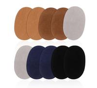 10 parches ovalados, codos de piel, parches perforados para ropa, parches de tela de reparación, parches de costura, accesorios de ropa de bricolaje