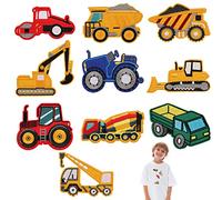 10 parches para el vehículo, se pueden coser o planchar. Parche bordado para niños, apto para vaqueros, chaquetas, camisas, sombreros, etc.