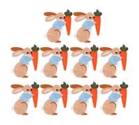 10 parches termoadhesivos con diseño de conejito, estilo Pascua, para manualidades, de poliéster, para decorar telas y ropa.