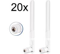 10 Pares (20 Piezas) Bingfu Antena 4G LTE SMA 6dBi Antena Omnidireccional Blanca