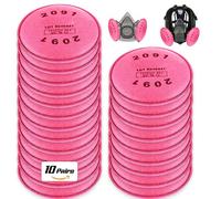 (10 pares) 2091 Filtros de partículas de respirador, (20 unidades) cartuchos de filtros de respirador para uso con máscaras respiradoras de la serie 6200, 6502, 6800, FF-400 para filtración de