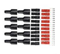 10 pares 30 A 600 V rojo/negro, conector SB para cable de 12 - 16 AWG, polo de alimentación de cambio rápido para vehículos eléctricos, sistemas fotovoltaicos y carretillas elevadoras