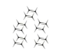 10 Pares 3016 hélice 1,5 m 2mm Agujero 3 Pulgadas 3 paletas CW CCW FPV Accesorios de hélice for Dron de Carreras con visión en Primera Persona de 3 Pulgadas(1.5mm Grey)