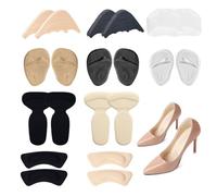 10 Pares Almohadillas del Antepié Antideslizantes en el Antepié y en el Talón para Zapatos con Tacón Alto No Deformable Plantillas Cómodos Transpirable Almohadillas Plantillas Set Mujer