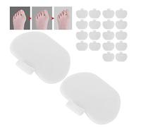 10 pares, almohadillas metatarsianas del antepié SEBS, alivio de presión, separador de dedos antideslizante, herramienta de corrección física para el cuidado de los pies(blanco)