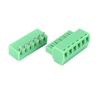 10 Pares Bloque de Terminales de Tornillo de 6 Pines Terminales Enchufables Macho-hembra de Paso de 3,81 mm PCB Tornillo Bloque de terminales