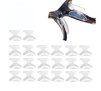 10 pares de almohadillas de silicona para la nariz, forma de mariposa, almohadillas para la nariz, suaves para gafas, 2,5 mm (transparente)