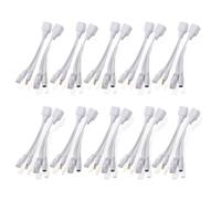 10 Pares de Cables PoE de 12 V, Cable RJ45 PoE para cámara IP de 16,5 cm/6,5 Pulgadas, Adaptador inyector/Divisor Power Over Ethernet RJ45 para cámaras IP