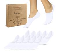 10 pares de calcetines invisibles para hombre y mujer, transpirables, de algodón, Blanco, 43-46