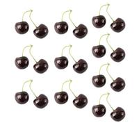 10 pares de cerezas artificiales de imitación de cerezas para decoración de frutas falsas