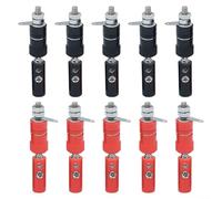 10 pares de conectores aislados con tornillo banana de 4 mm y enchufe para cable de altavoz configuración de audio compatible con cables de 2 mm a 5 mm de diámetro